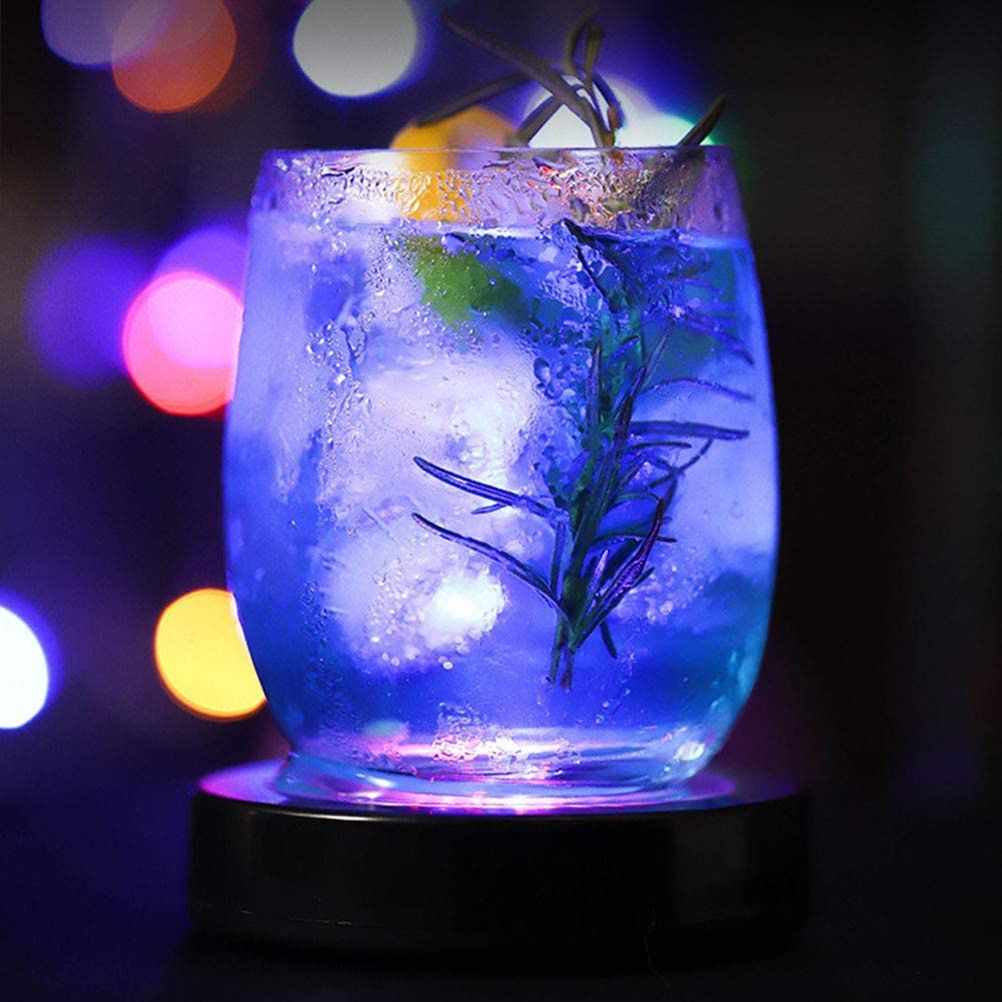 LED Drink Coasters Cup Coaster with Light Gravity Sensor Drink Pads for Bar Party Club