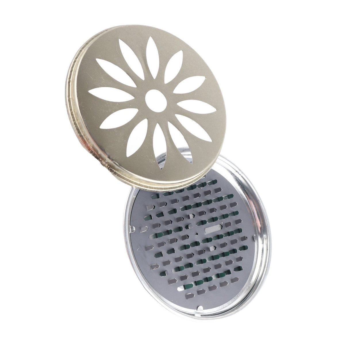 4PCS Stainless Steel Mosquito Coil Holder with Supporting Nail Teeth and Hollow Lid