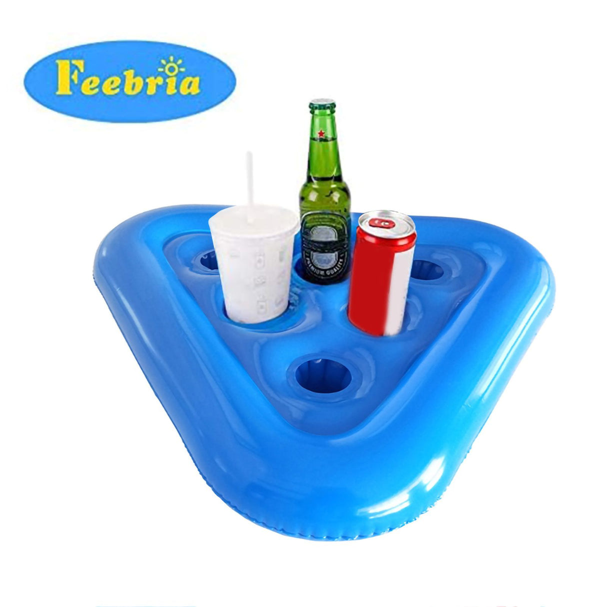 Triangle Inflatable Coaster Floating Beer Glass Holder Swimming Pool Coaster