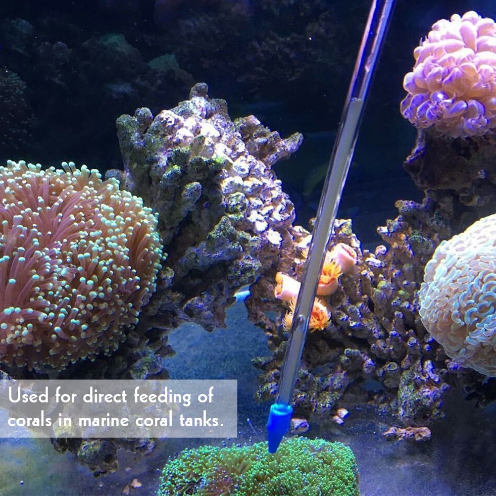 Coral Feeder SPS HPS Feeder Long Acrylic Liquid Fertilizer for Marine Fish and Coral Aquarium