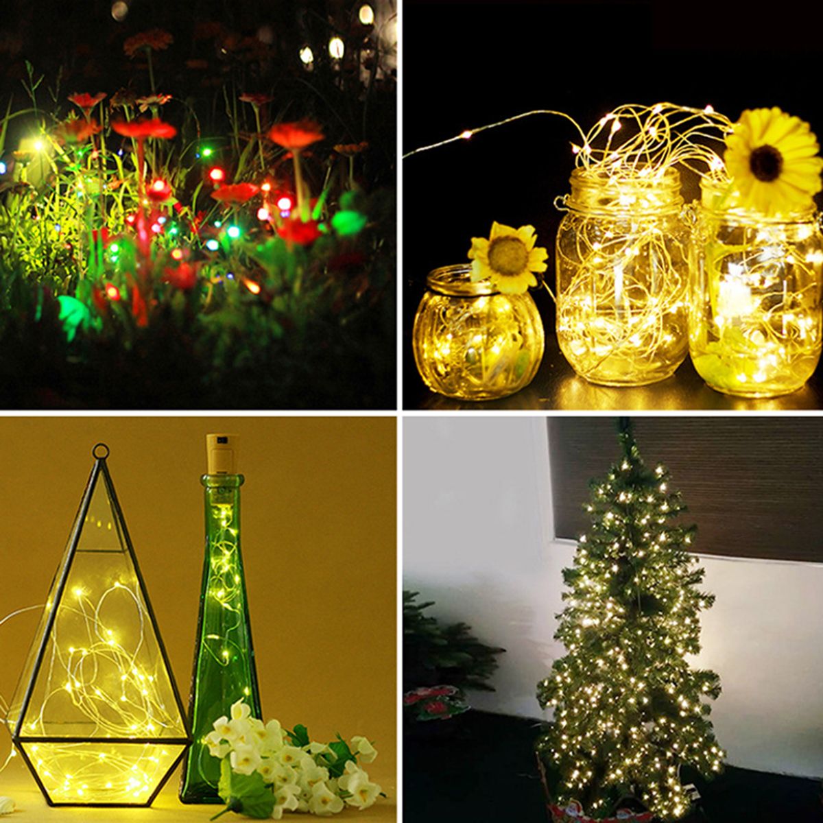 Solar Powered String Lights Fairy String Light for Outdoor Wedding Party Seasonal Decorations