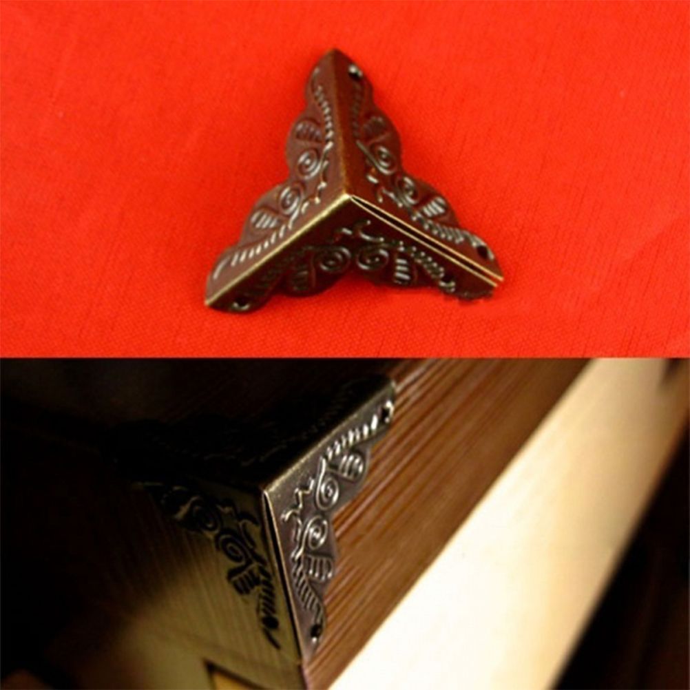 30Pcs Box Corner Protectors Carved Metal Case Wooden Box Edge Safety Guards