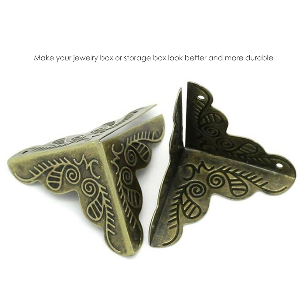 30Pcs Box Corner Protectors Carved Metal Case Wooden Box Edge Safety Guards