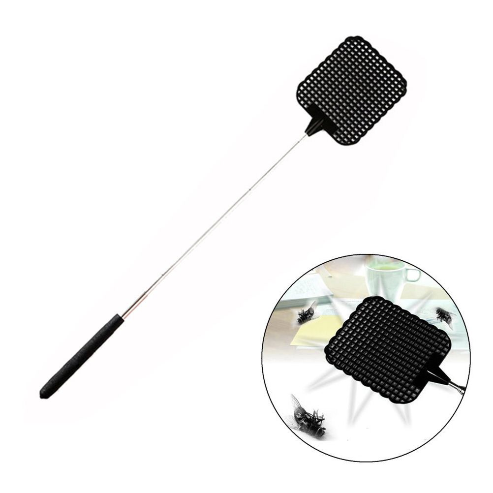 4 Pcs Plastic Telescopic Extendable Fly Swatter Stainless Steel Telescopic Rod Flapper Mosquito Bug Swatter
