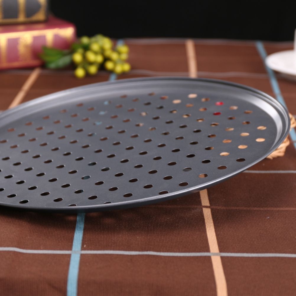Non Stick Pizza Pan Pizza Tray Round Pizza Baking Tray Strong Baking Tool