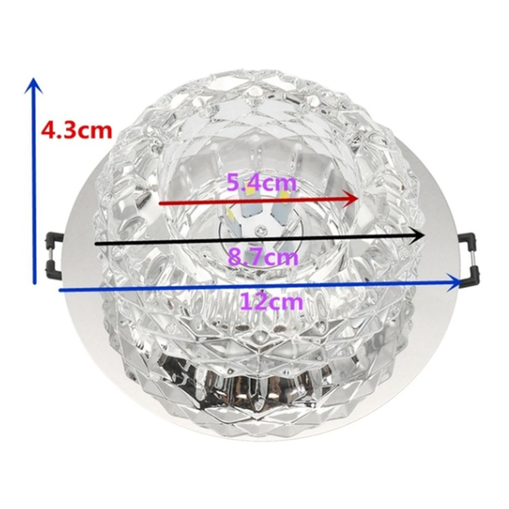 5W Modern Crystal LED Ceiling Light Fixture Mounted LED Ceiling Lights Home Hall Walkway Light