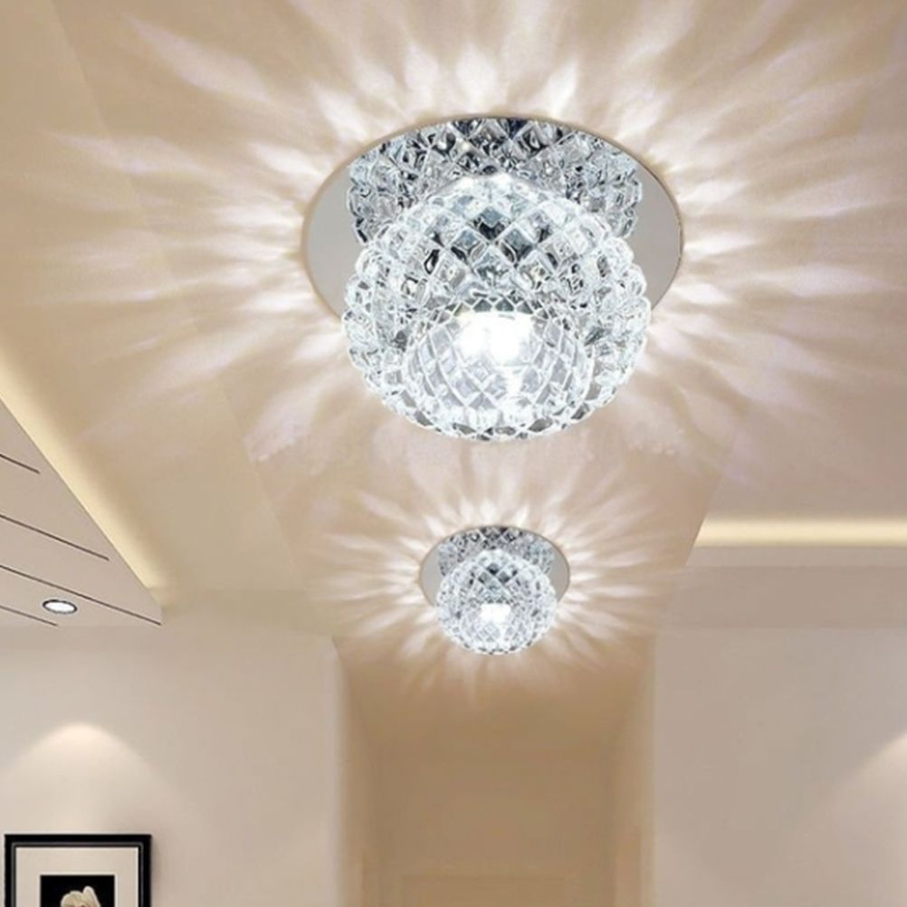 5W Modern Crystal LED Ceiling Light Fixture Mounted LED Ceiling Lights Home Hall Walkway Light