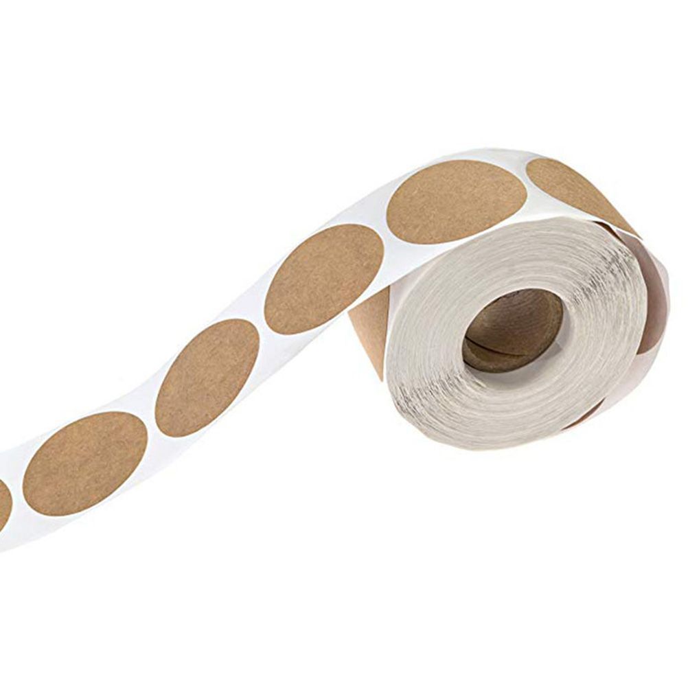 500Pcs Kraft Paper Labels Round Self Adhesive Stickers Baking Bag Labels