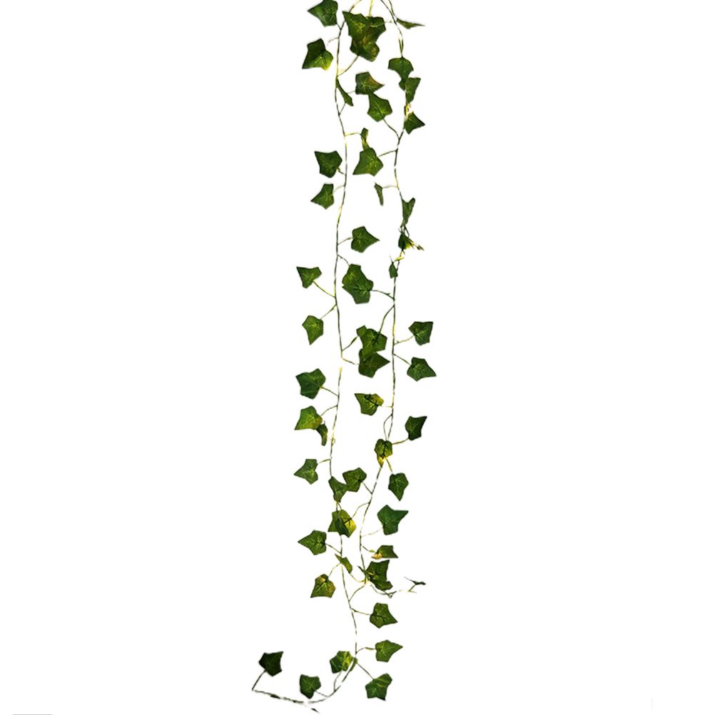 Artificial Plants LED String Light Green Leaf Vine Battery Operated Fairy String Lights for Home Wedding Decor
