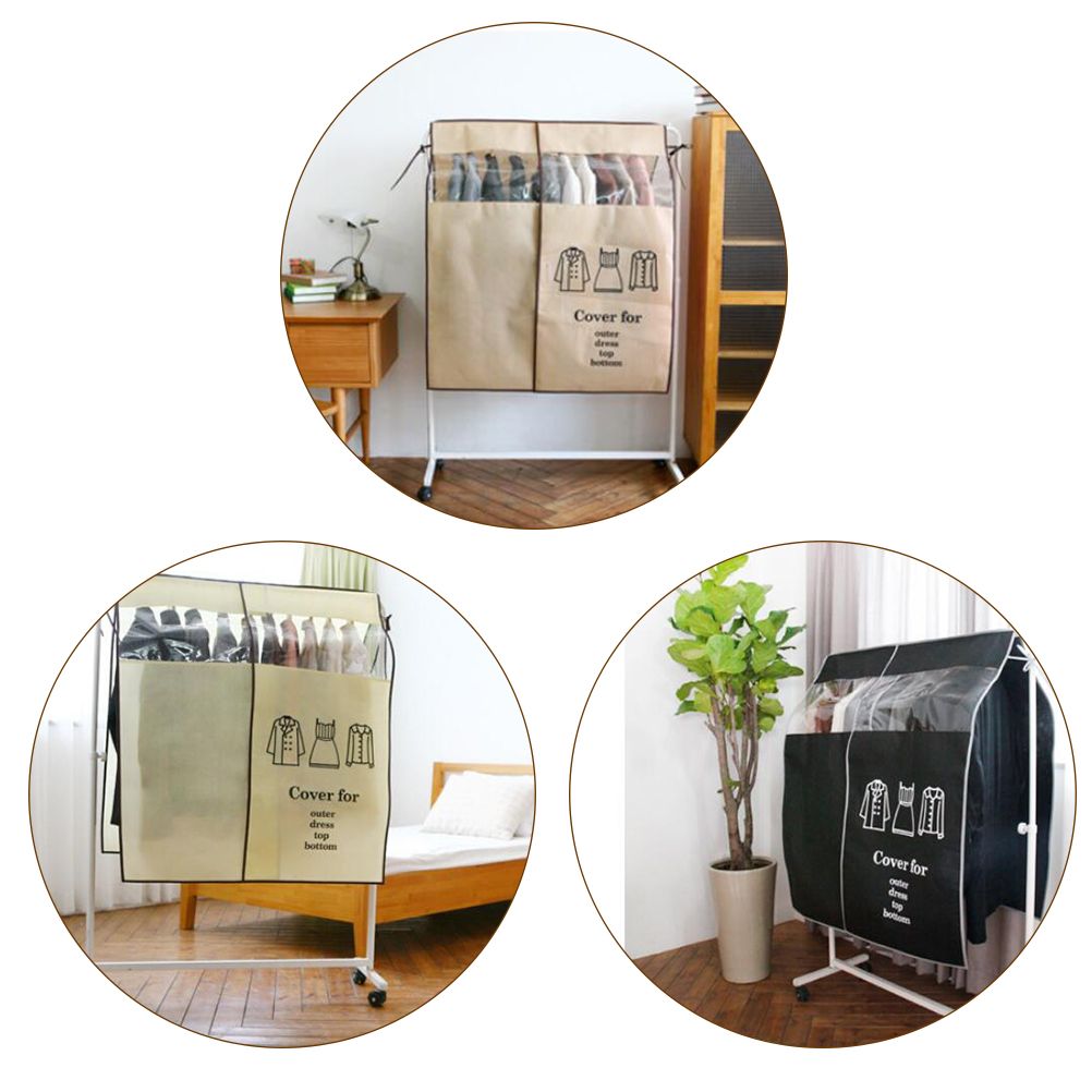 Non Woven Fabric Clothing Dustproof Covers Home Dust Cover Wardrobe Hanger