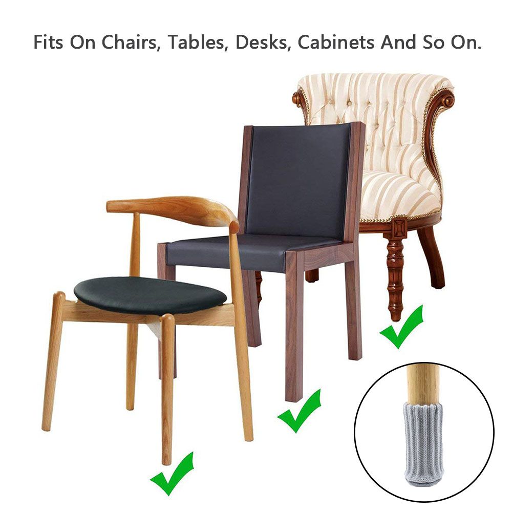16Pcs Chair Covers High Elastic Non Slip Chair Leg Feet Covers Covers Knitting Furniture Covers Chair Leg Floor Protectors