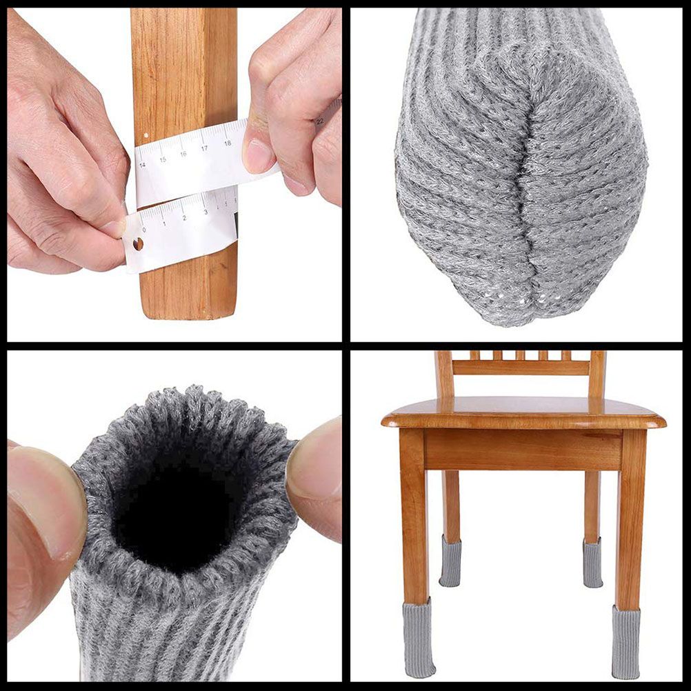 16Pcs Chair Covers High Elastic Non Slip Chair Leg Feet Covers Covers Knitting Furniture Covers Chair Leg Floor Protectors