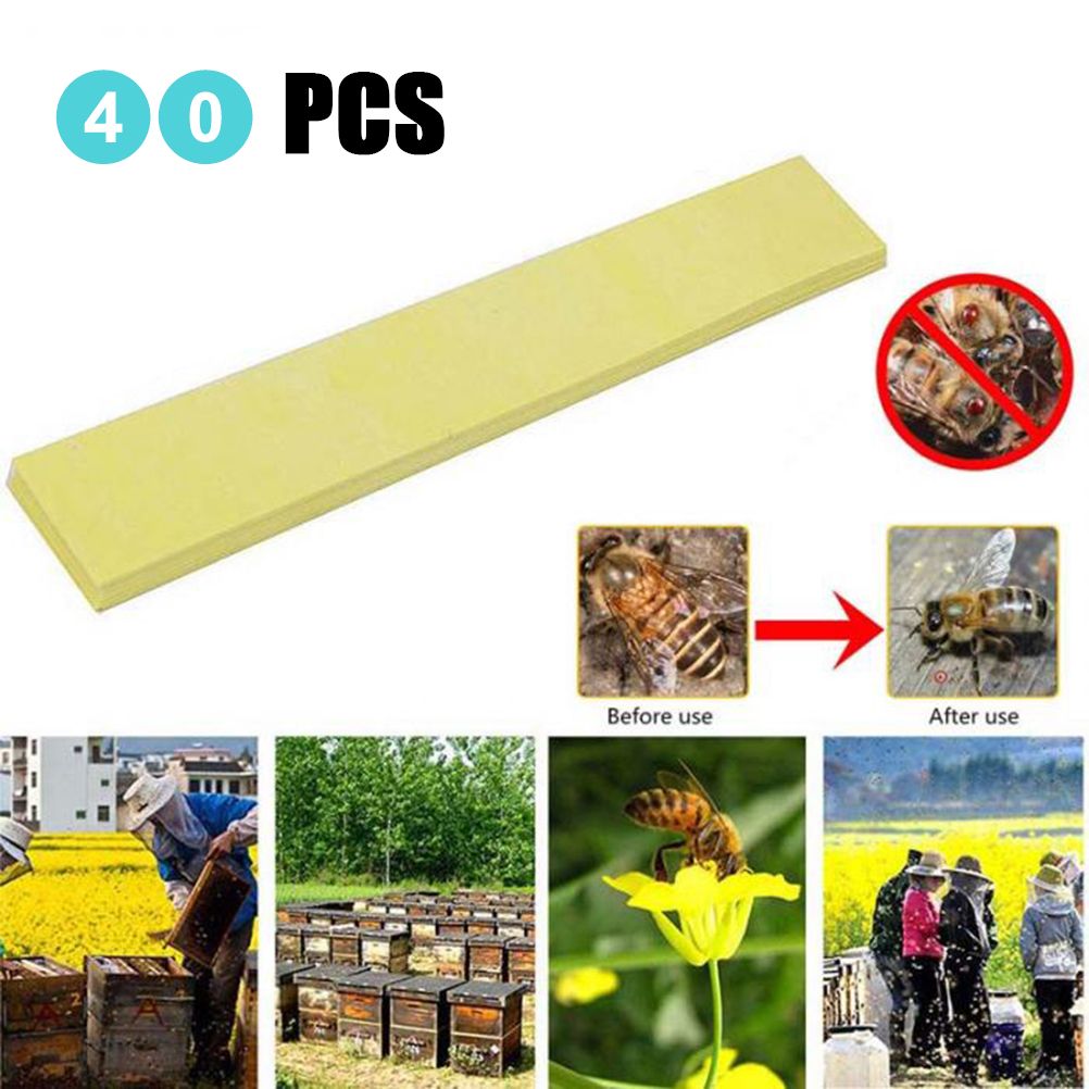 40Pcs Manhao Fluvalinate Stripes Mite Varroa Beekeeping Medicine