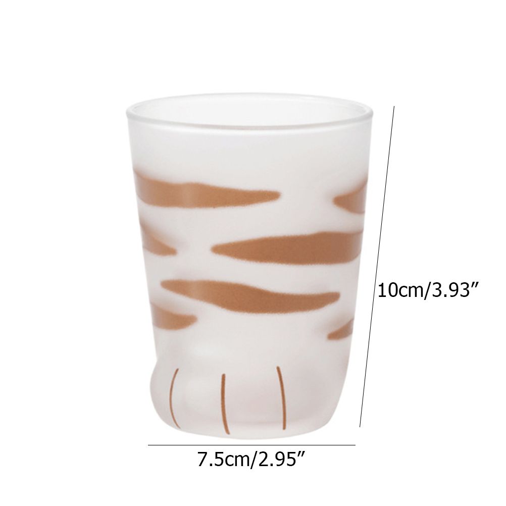 1 Pcs Cute Cat Paws Glass Tiger Paws Mug Office Coffee Mug Breakfast Milk Glass Cup Gift