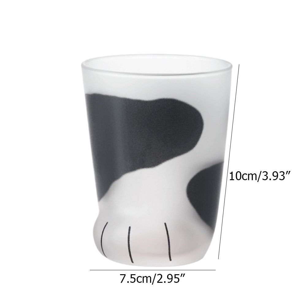 1 Pcs Cute Cat Paws Glass Tiger Paws Mug Office Coffee Mug Breakfast Milk Glass Cup Gift