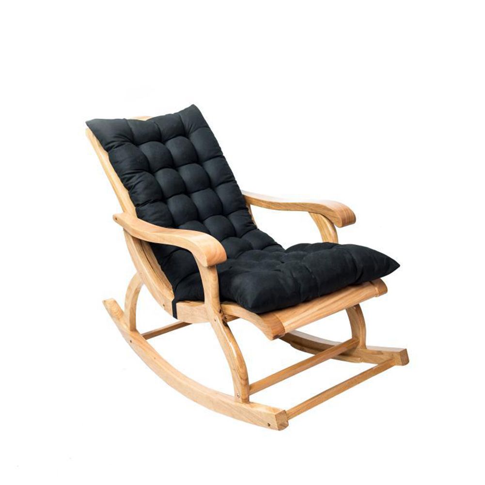 Suede Sun Lounger Chair Cushions Non Slip Rocking Chair Cushion Garden Recliner Quilted Thick Padded Seat Cushion with Ties