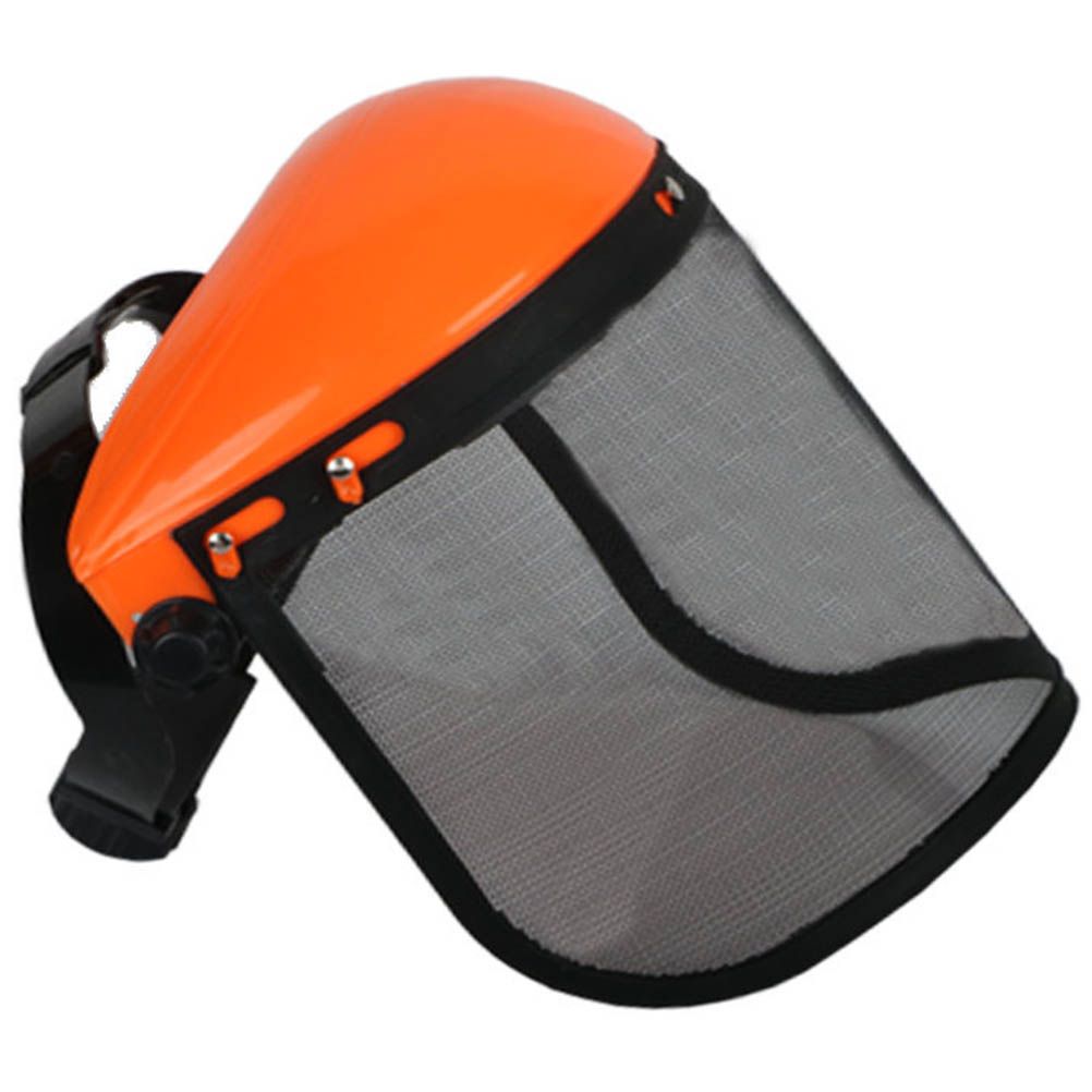 Safety Helmet Hat with Full Face Mesh Visor for Logging Brushcutter Forestry Protection Mesh Mower Helmet
