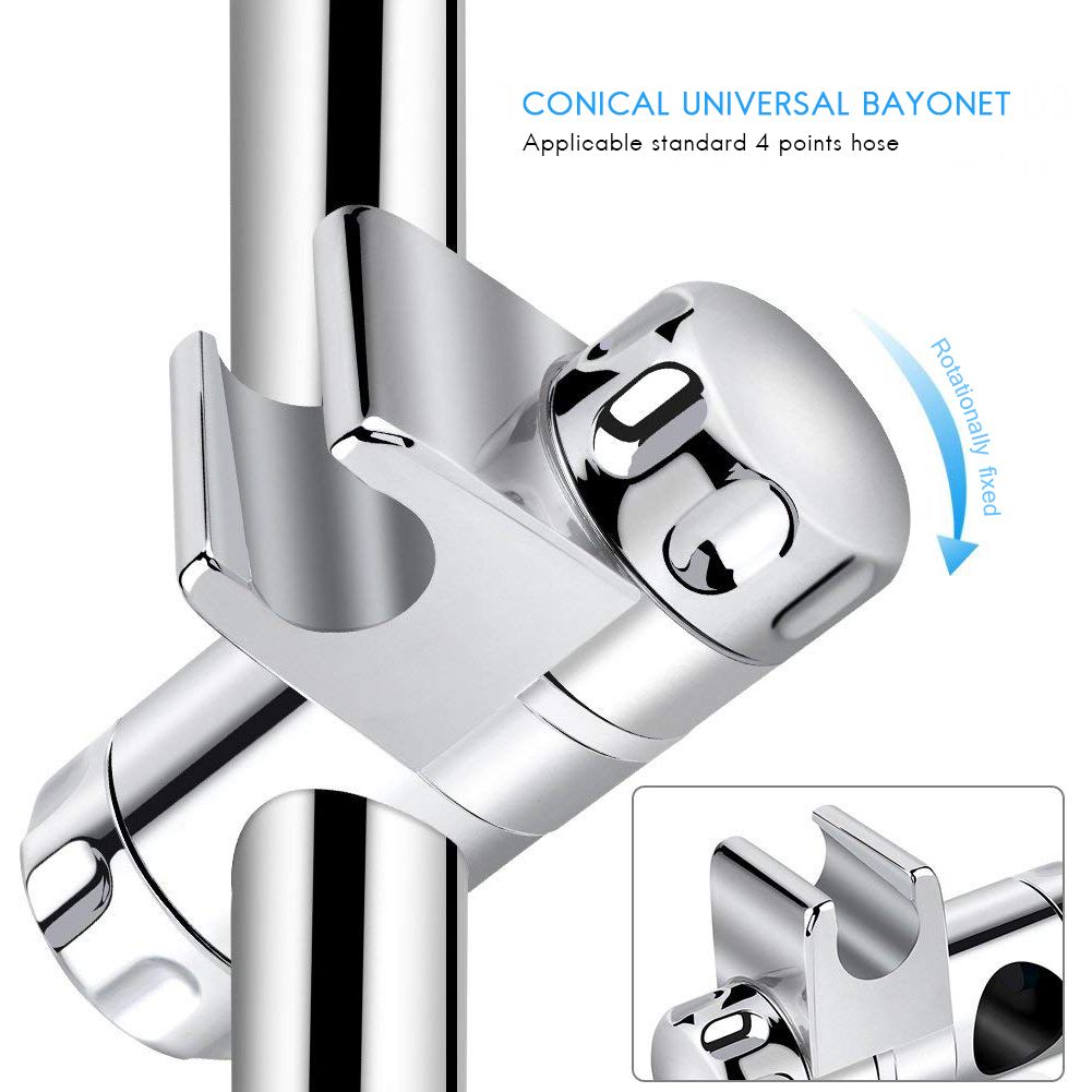 25mm Replacement Hand Shower Bracket for Slide Bar Adjustable Plated Bathroom Pipe Shower Head Holders