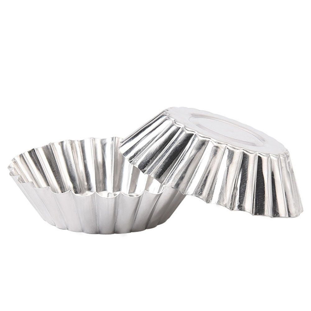 20Pcs Egg Tart Molds Mini Aluminum Cake Muffin Moulds Tins Pans Non Stick Cupcake Cake Moulds Kitchen Reusable Baking Tools