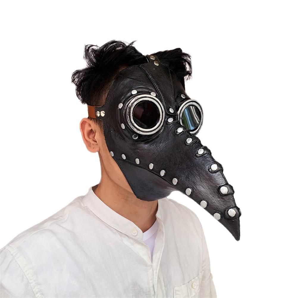Halloween Beak Face Cover Latex Steampunk Face Cover for Halloween Party Cosplay Costume Dress Up Props Bar Decors