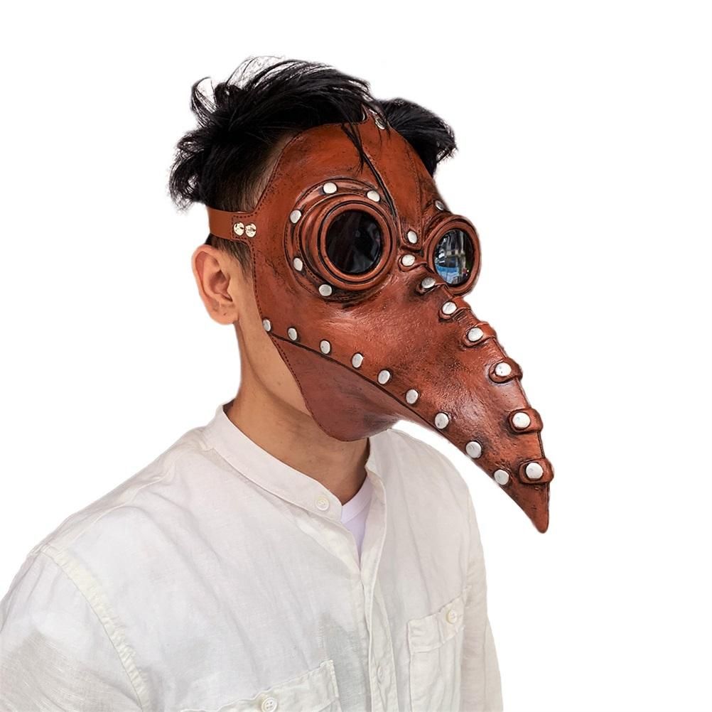 Halloween Beak Face Cover Latex Steampunk Face Cover for Halloween Party Cosplay Costume Dress Up Props Bar Decors