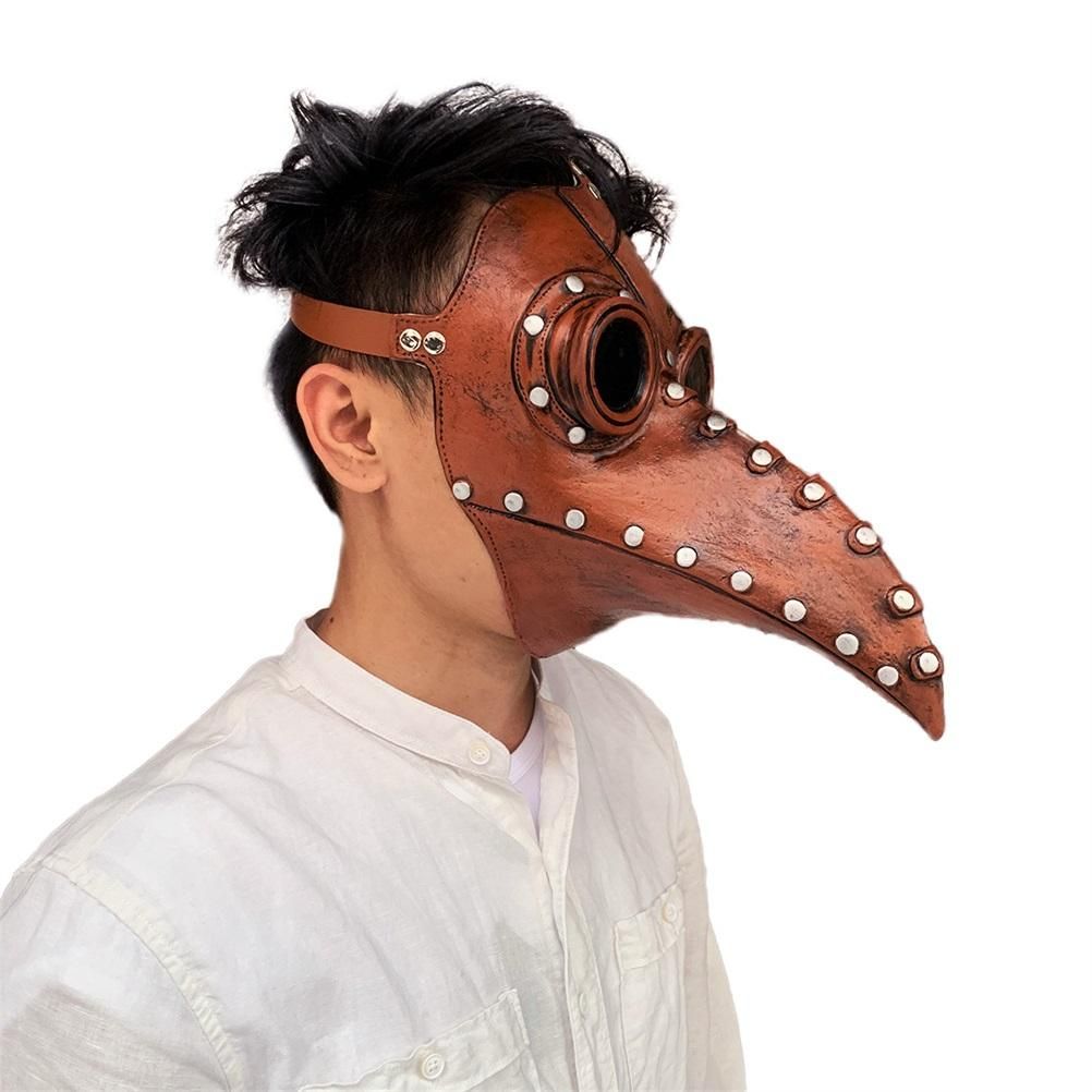 Halloween Beak Face Cover Latex Steampunk Face Cover for Halloween Party Cosplay Costume Dress Up Props Bar Decors
