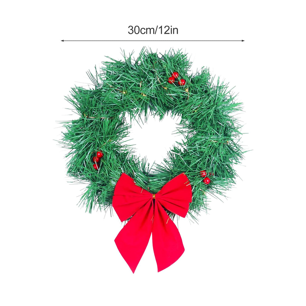 Car Christmas Wreath Decoration with Lights Suitable for Truck SUVs