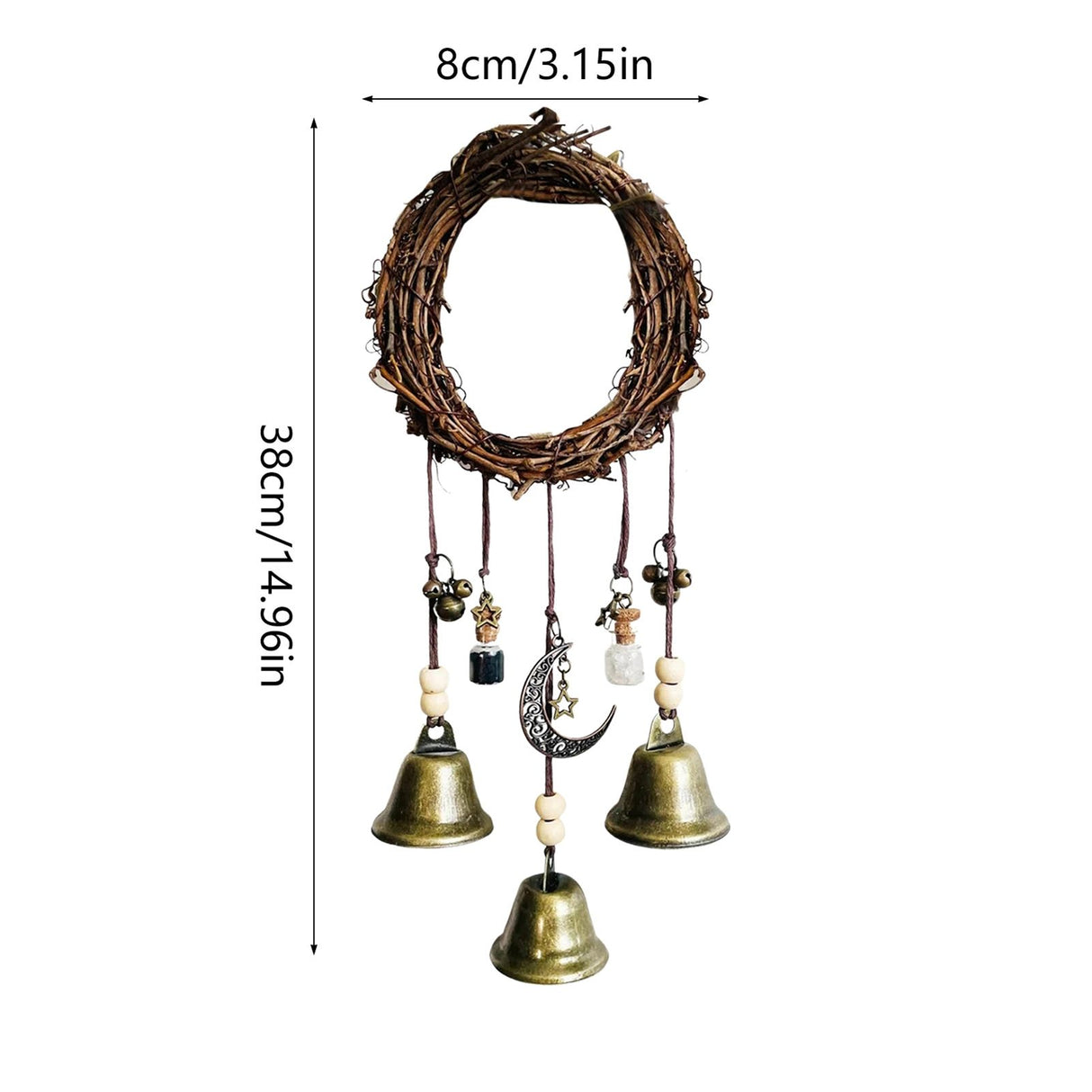 Wall Hanging Wind Chimes Praying for Blessings Bell Door Talisman Witchcraft Decorative Pendant