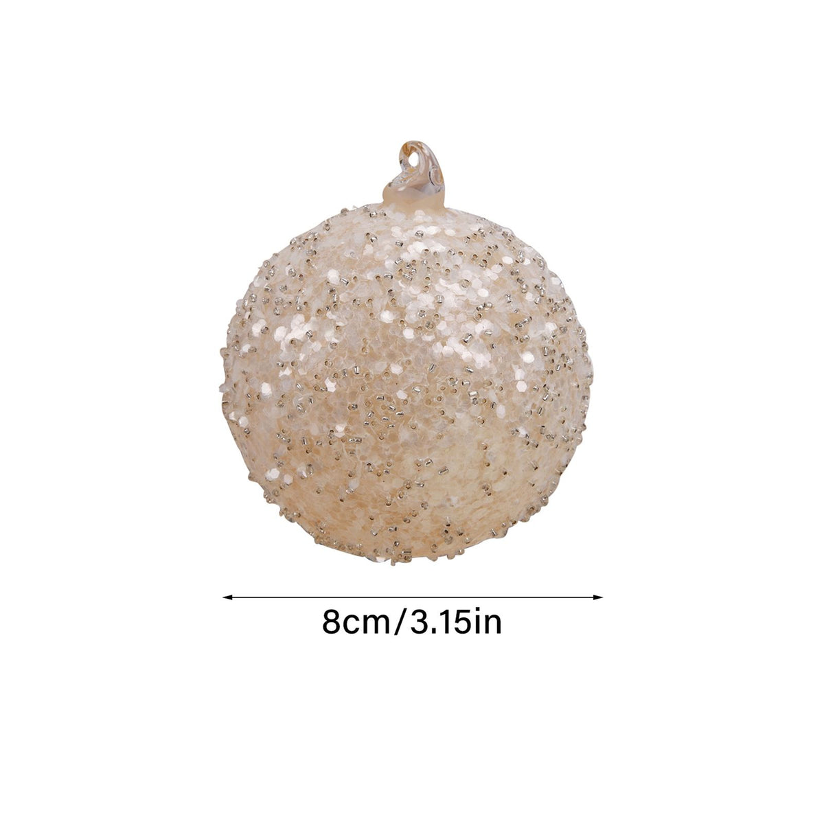 Christmas Ball Ornament Sequins Glass Balls Hanging Globe Decoration for Wedding Festival Party Wedding