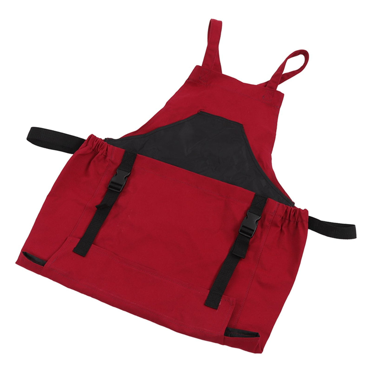 Gardening Apron Dark Red 210D PVC Waterproof Fabric Regulable Straps Lightweight Durable Outdoor Apron