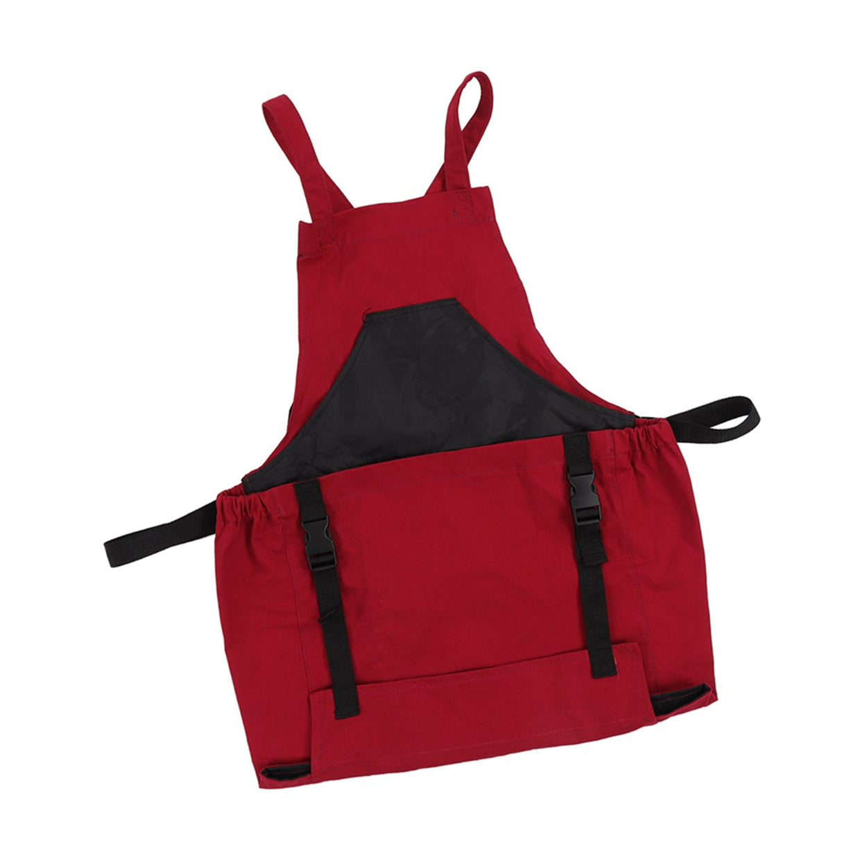 Gardening Apron Dark Red 210D PVC Waterproof Fabric Regulable Straps Lightweight Durable Outdoor Apron
