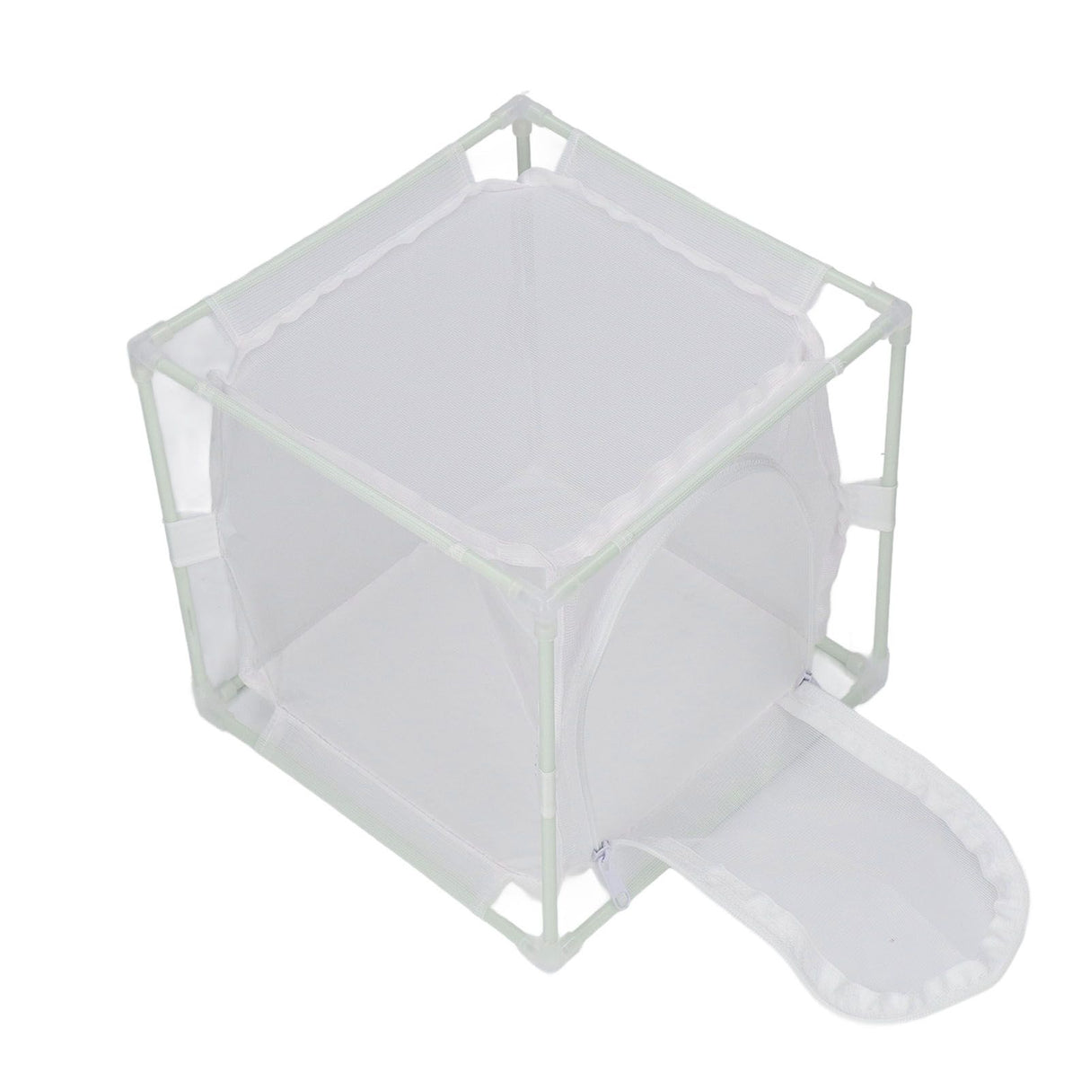 Insect Observation Cage PVC Mesh White Reusable Butterfly Habitat Breeding Incubator Box Reversed U Shaped