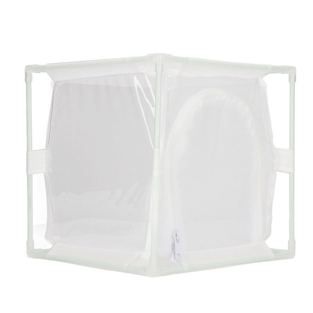 Insect Observation Cage PVC Mesh White Reusable Butterfly Habitat Breeding Incubator Box Reversed U Shaped
