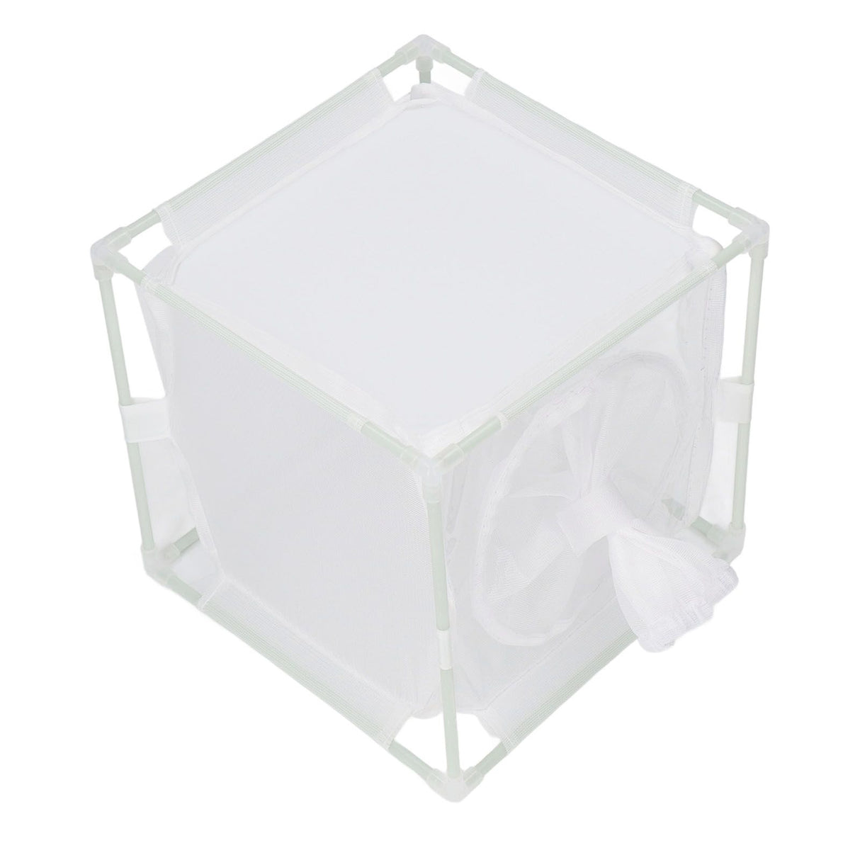 Insect Observation Cage PVC Mesh White Reusable Butterfly Habitat Breeding Incubator Box Sleeve Shaped