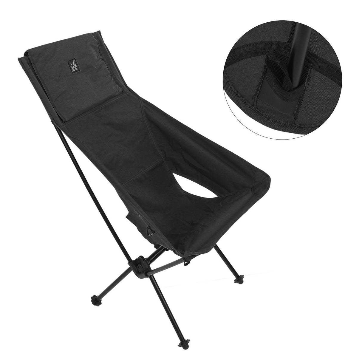 Camping Backpacking Chair Multipurpose Portable Folding Camping Chairs for Hiking Travel Beach Picnic Black