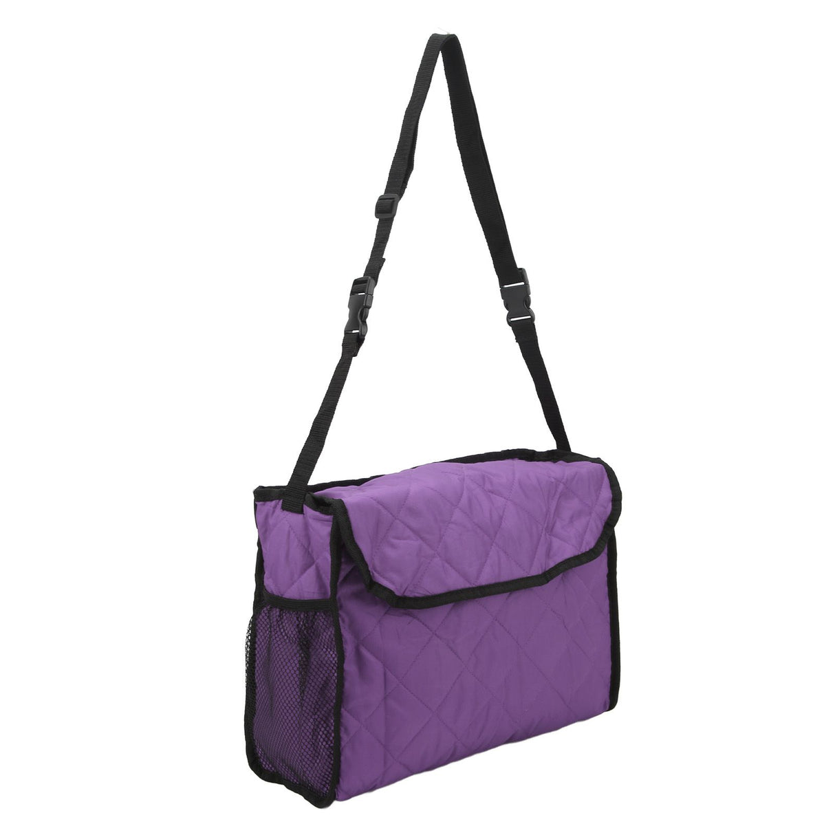 Wheelchair Hanging Storage Bag Quilted Cotton Household Walker Accessories for Scooter Trolley Purple