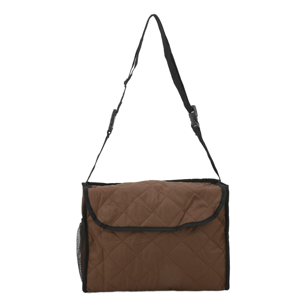 Wheelchair Hanging Storage Bag Quilted Cotton Household Walker Accessories for Scooter Trolley Brown