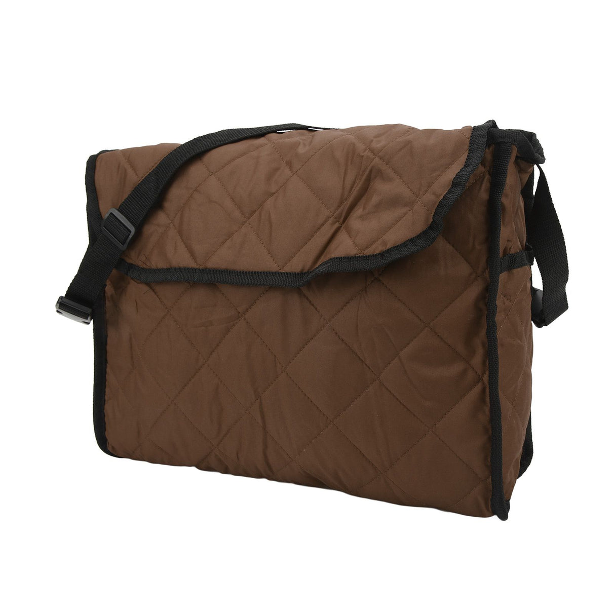Wheelchair Hanging Storage Bag Quilted Cotton Household Walker Accessories for Scooter Trolley Brown