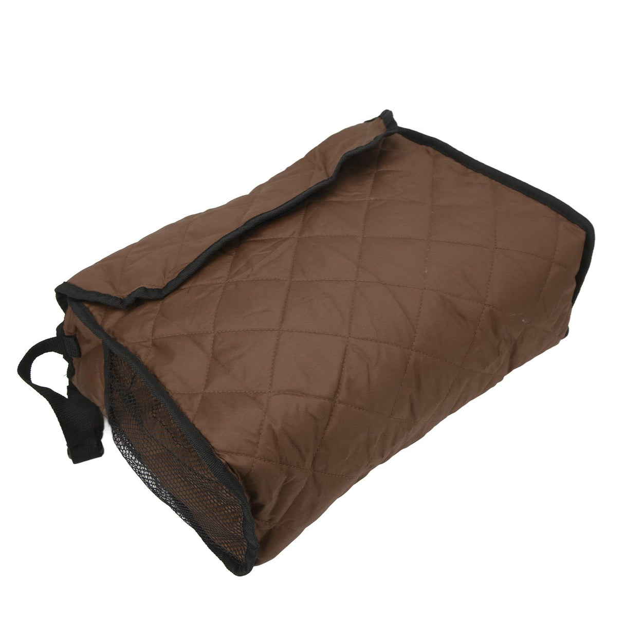 Wheelchair Hanging Storage Bag Quilted Cotton Household Walker Accessories for Scooter Trolley Brown