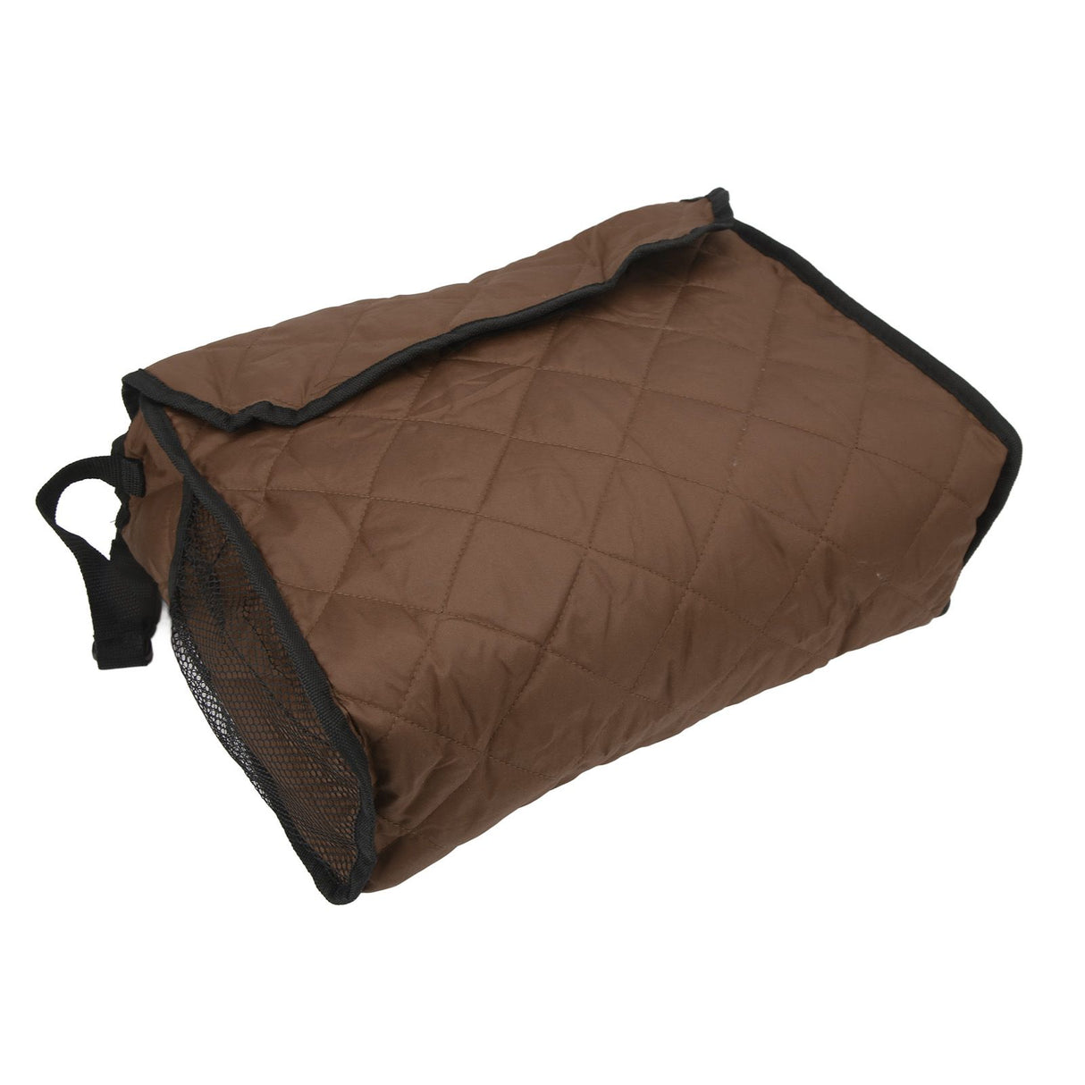Wheelchair Hanging Storage Bag Quilted Cotton Household Walker Accessories for Scooter Trolley Brown