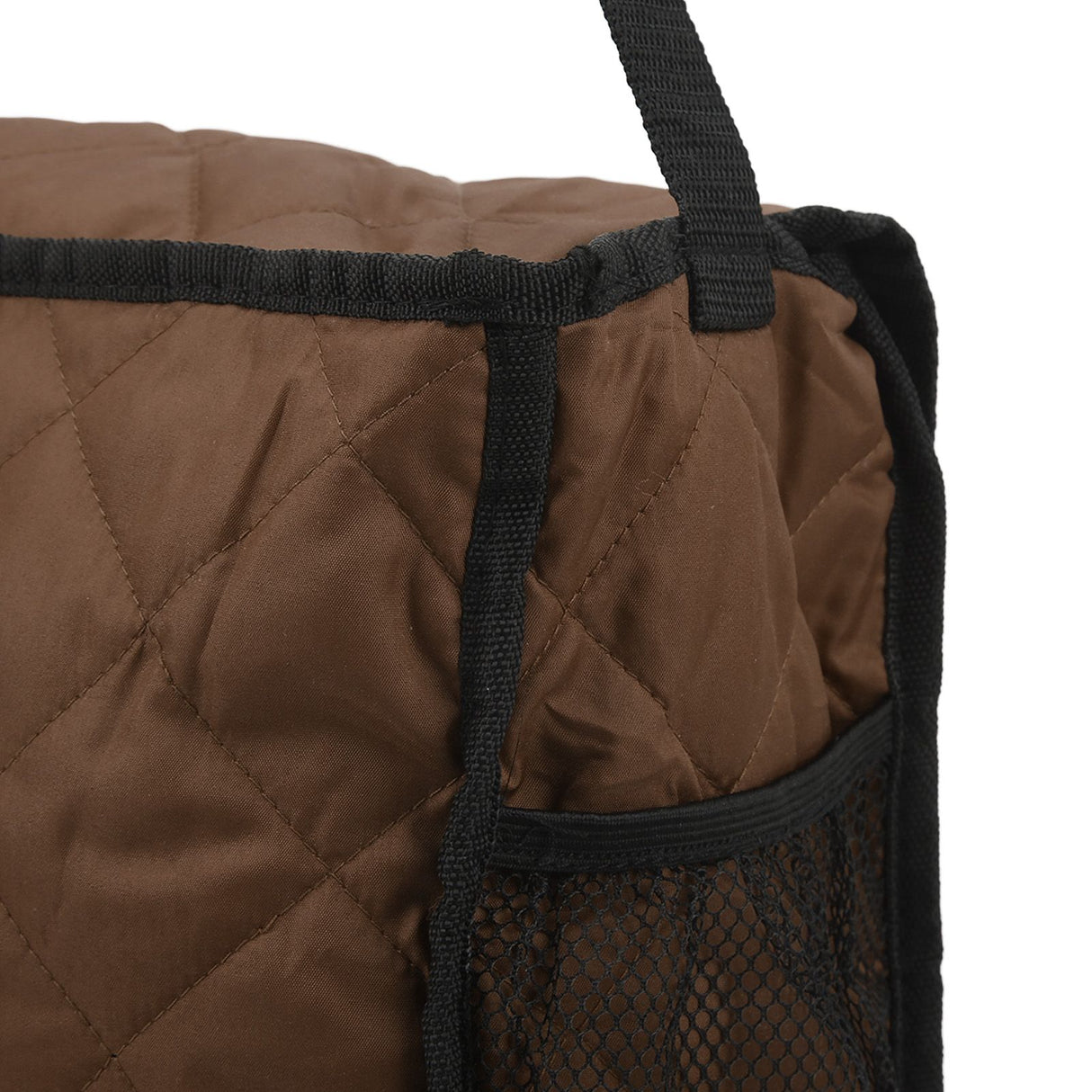 Wheelchair Hanging Storage Bag Quilted Cotton Household Walker Accessories for Scooter Trolley Brown
