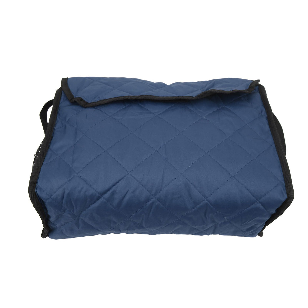 Wheelchair Hanging Storage Bag Quilted Cotton Household Walker Accessories for Scooter Trolley Navy Blue