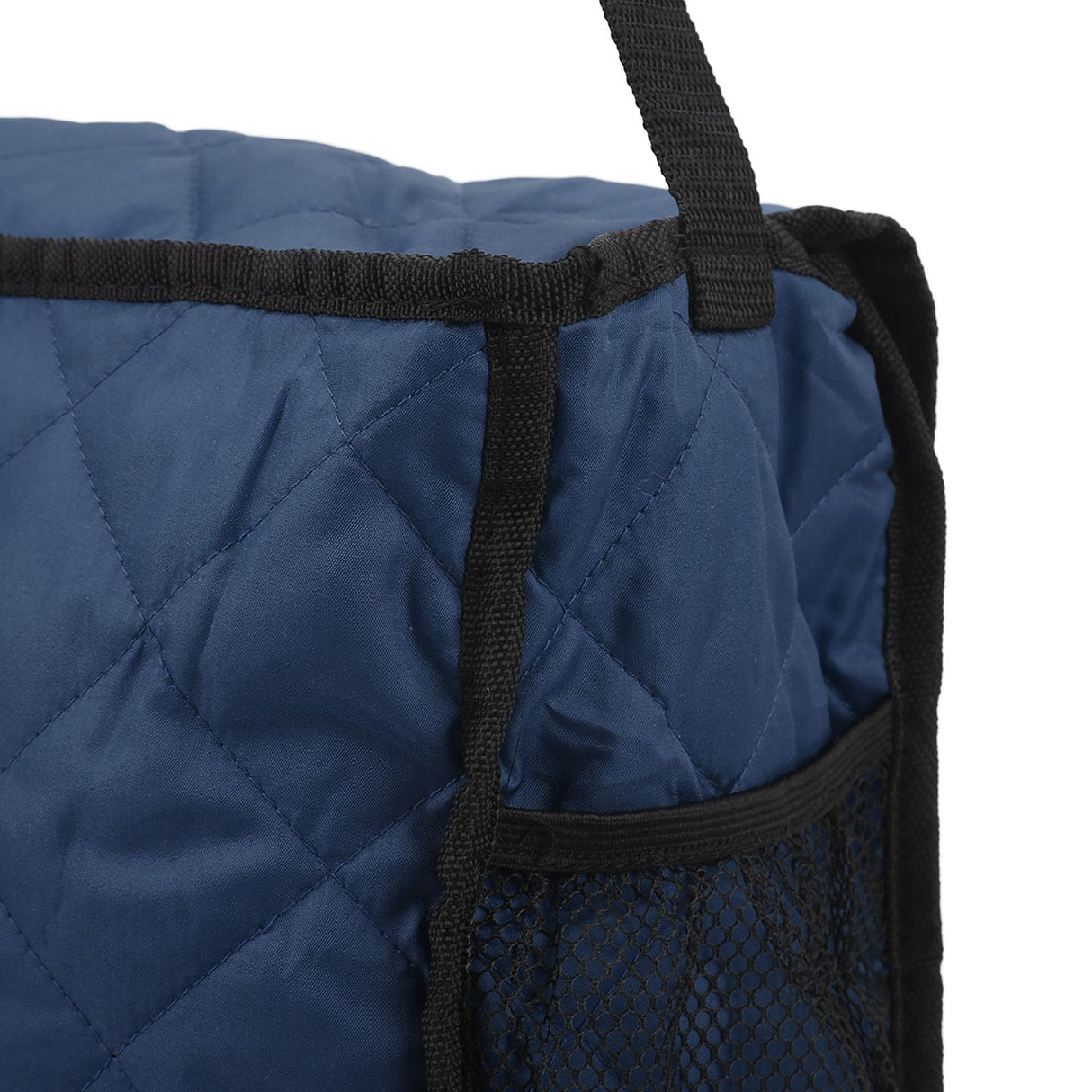 Wheelchair Hanging Storage Bag Quilted Cotton Household Walker Accessories for Scooter Trolley Navy Blue