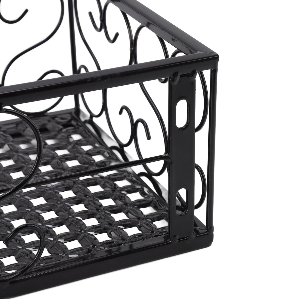 Balcony Flower Pot Stand Thickened Iron Decorative Patio Railing Shelf With Retainers for Windowsill Applicable to 10.5cm/4.1in Railing