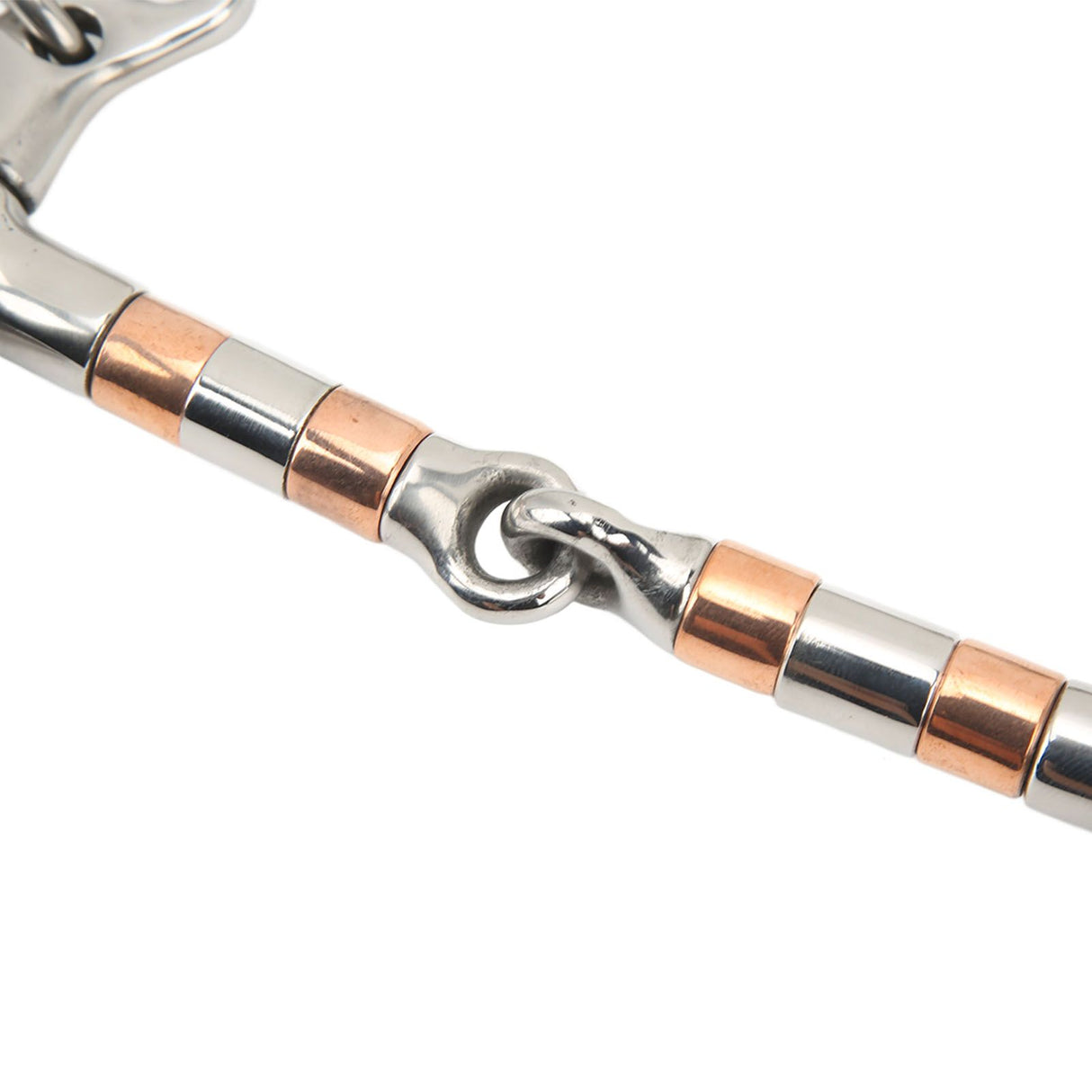 Horse Bit Stainless Steel Copper D Ring Snaffle Bit with Chain for 125mm Horse Mouth