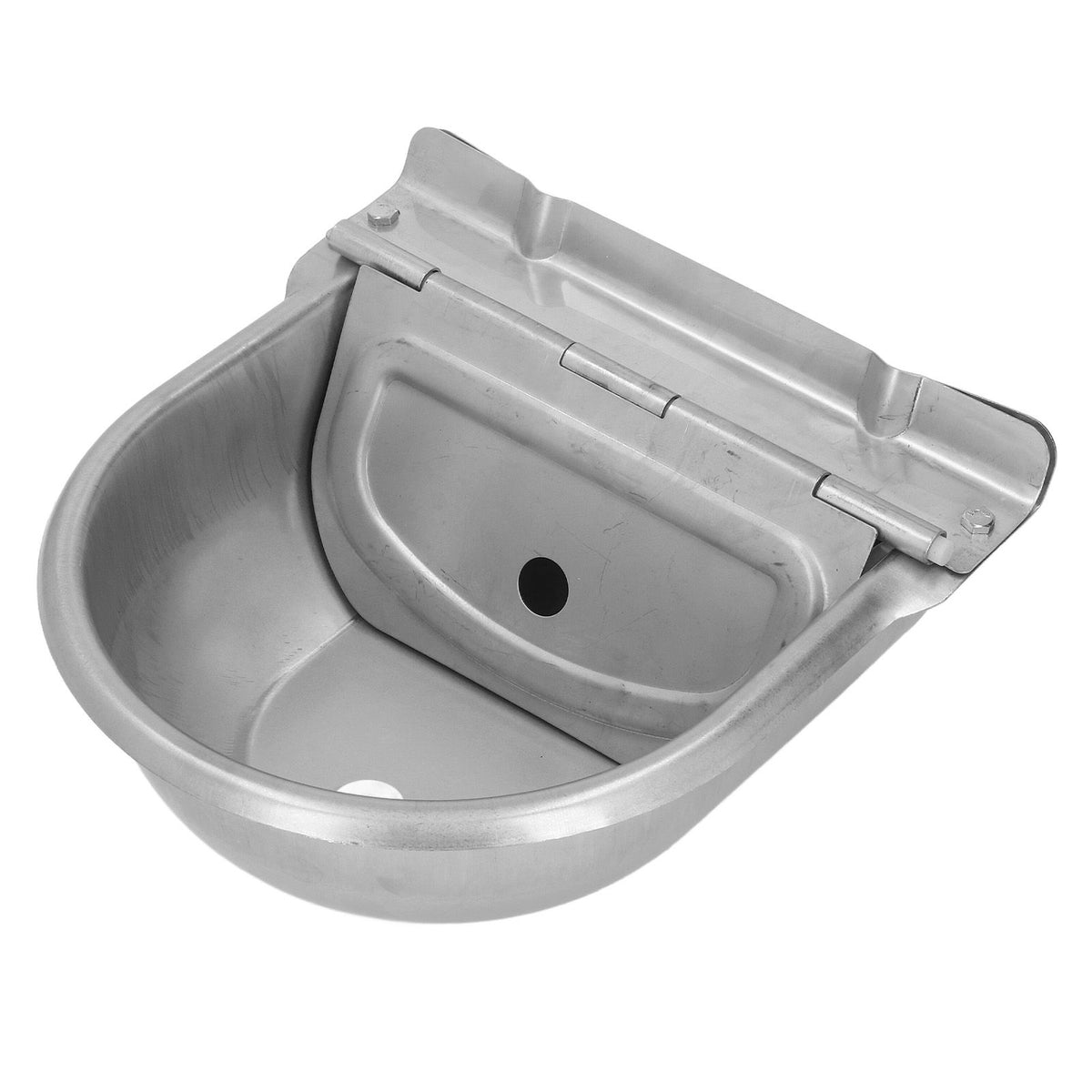 Cow Drinking Bowl Stainless Steel Automatic Water Feeder Livestock Water Drinker Bowl Float Ball Clamshell