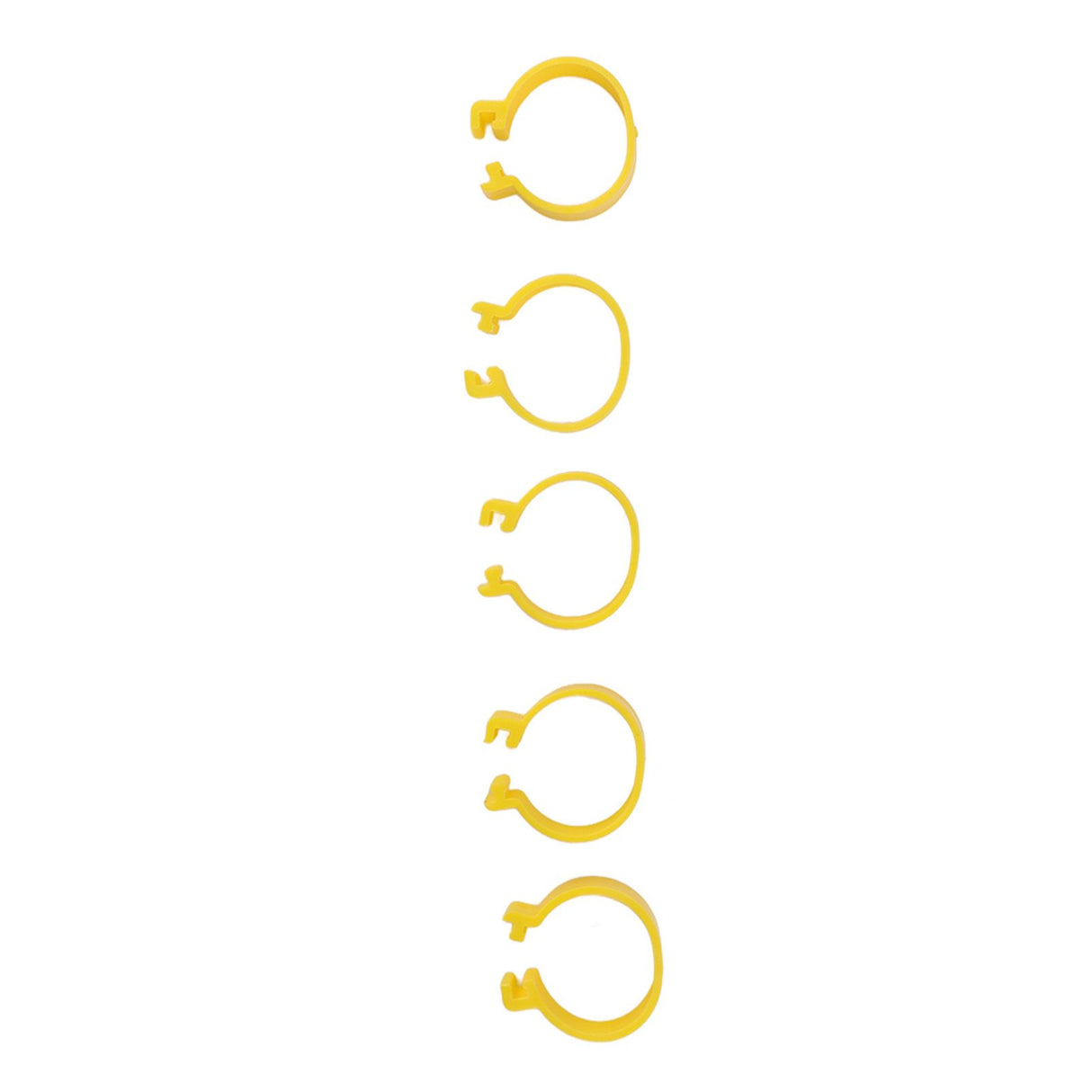 100PCS Chicken Ankle Rings Reusable Plastic Duck Leg Bands Clips For Breeding Chickens Ducks Geese Yellow 16mm/0.63in