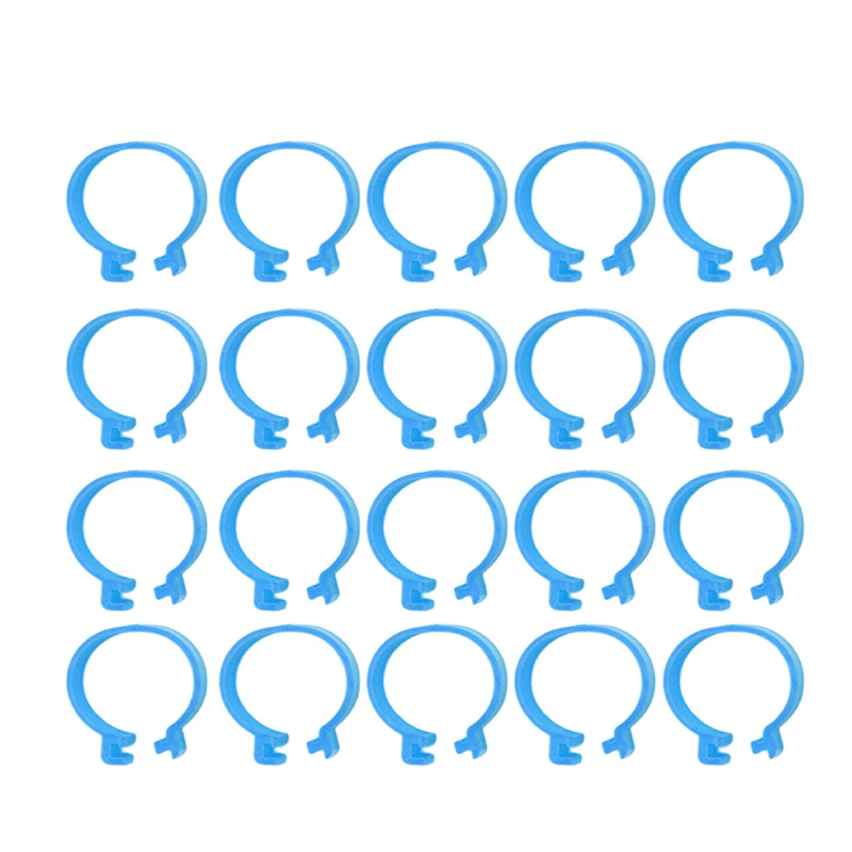 100Pcs Poultry Foot Ring Chicken Bird Duck Identification Leg Bands Open Type Buckle Chicken Ankle Rings Blue 18mm