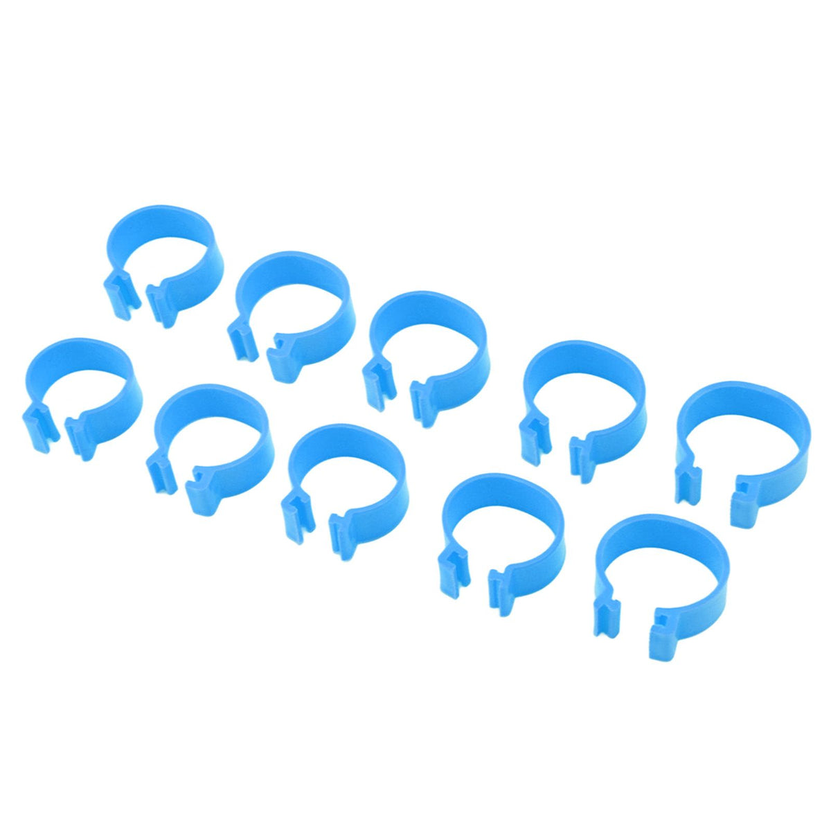 100Pcs Poultry Foot Ring Chicken Bird Duck Identification Leg Bands Open Type Buckle Chicken Ankle Rings Blue 18mm