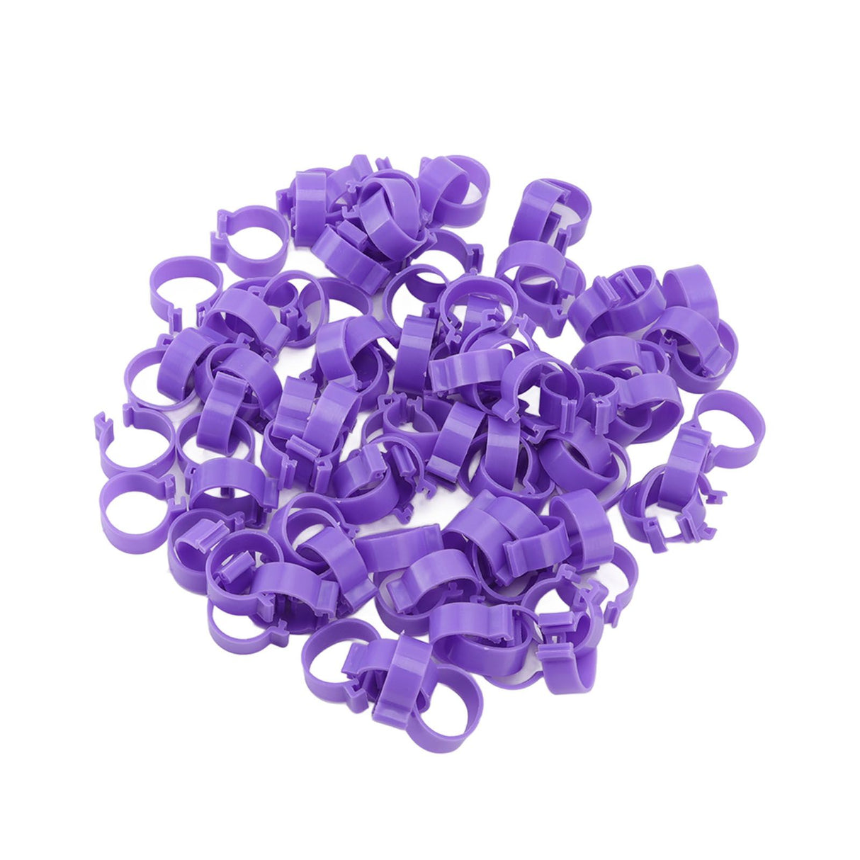 100 PCS Chicken Foot Ring Duck Hen Goose Legs Rings Clip Poultry Foot Ring Farming Tools Purple 25mm/0.98in